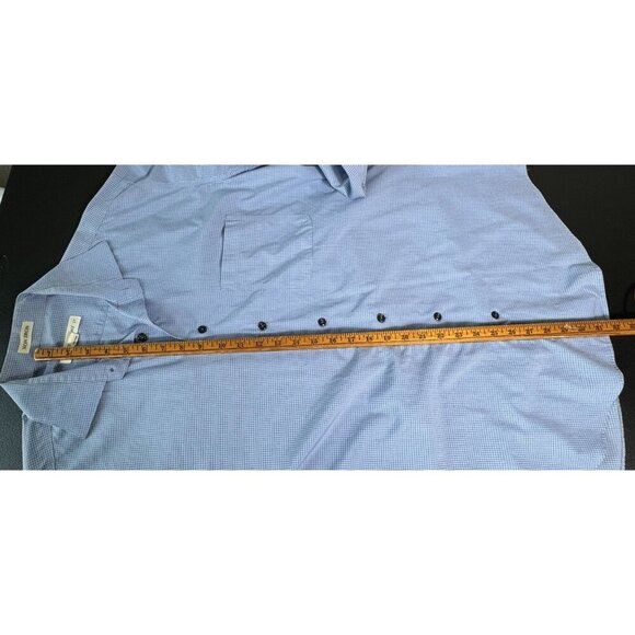 PRONTO UOMO Non Iron long sleeve button down Mens Size Large Tall Blue - Picture 5 of 7